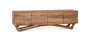 GINER Y COLOMER Mueble de TV de madera de acacia con 4 puertas